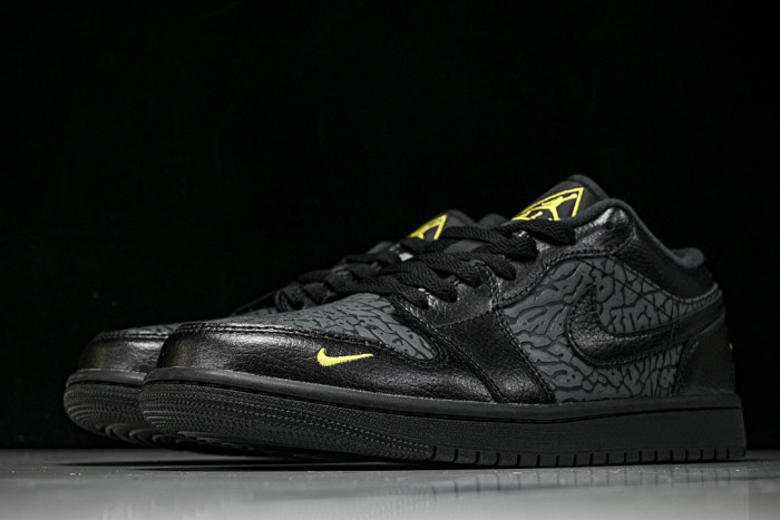 Jordan 1 Low Black Elephant Print IM6568-010