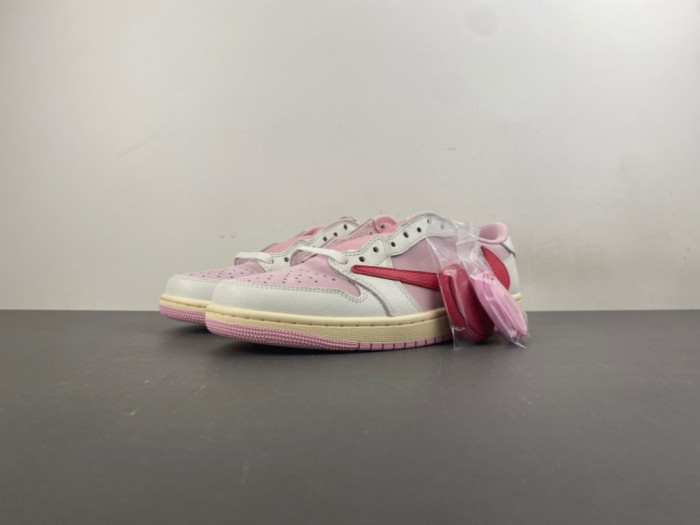 Travis Scott × AJ1 Low "Shy Pink" IQ7604-101
